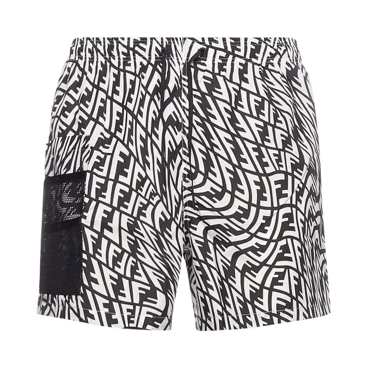 Fendi FF Vertigo Swim Shorts Black/White
