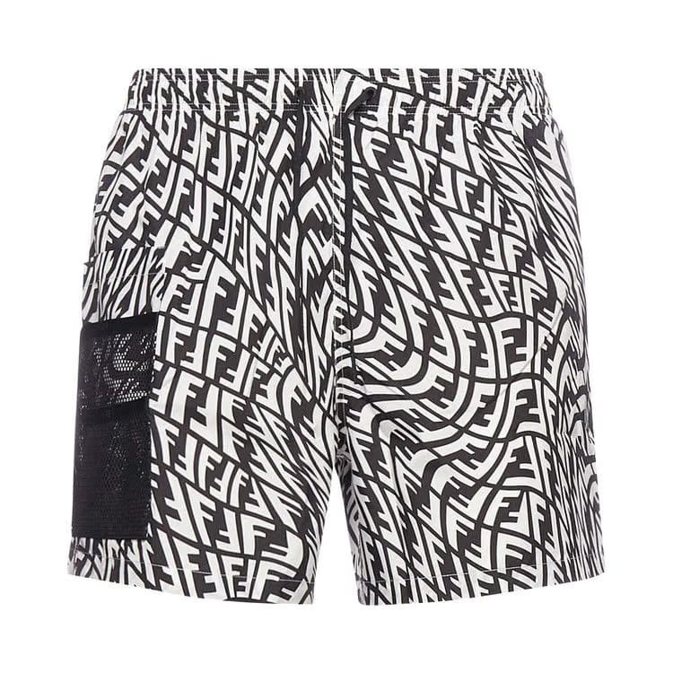 Fendi FF Vertigo Swim Shorts Black/White