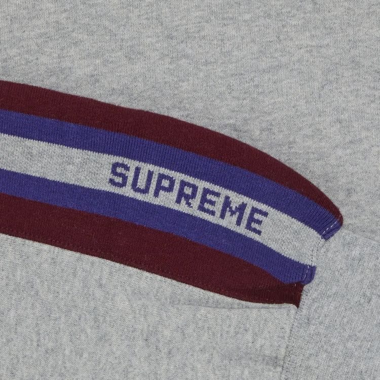 Supreme Half Zip Hoodie Heather Grey