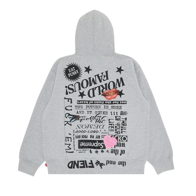 Supreme Fiend Hoodie Heather Grey
