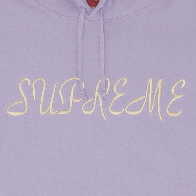 Supreme Script Hoodie Violet