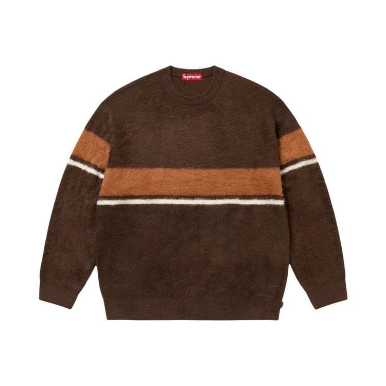 Supreme Brushed Stripe Sweater Dark Brown