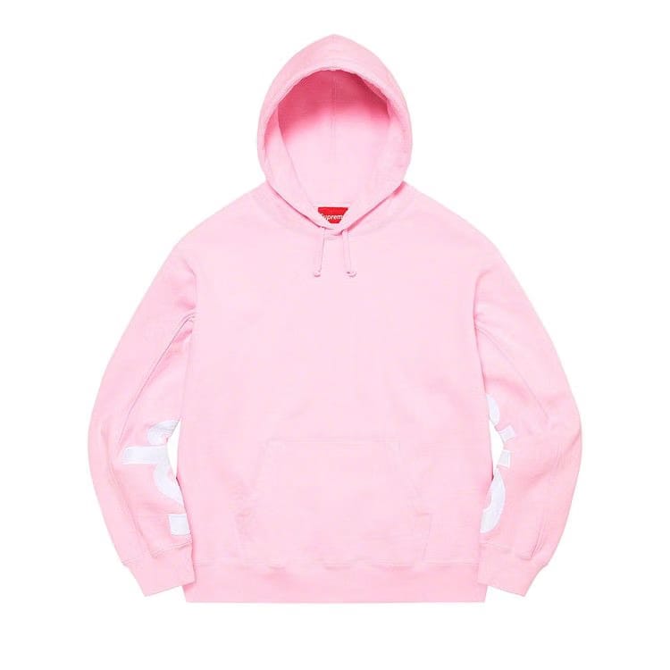 Supreme Cropped Panels Hoodie Light Pink