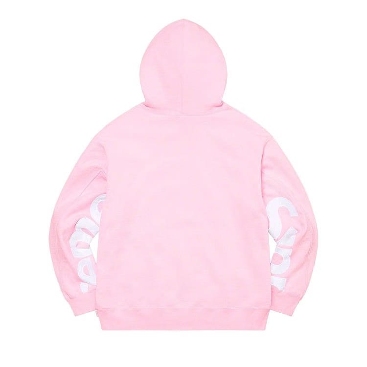 Supreme Cropped Panels Hoodie Light Pink
