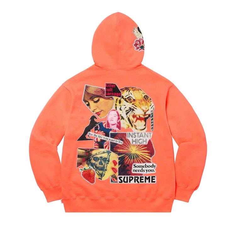 Supreme Instant High Patches Hoodie Apricot