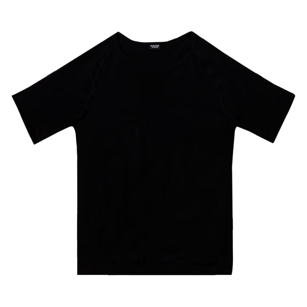 Balenciaga Sporty B Crewneck Athletic Top Black