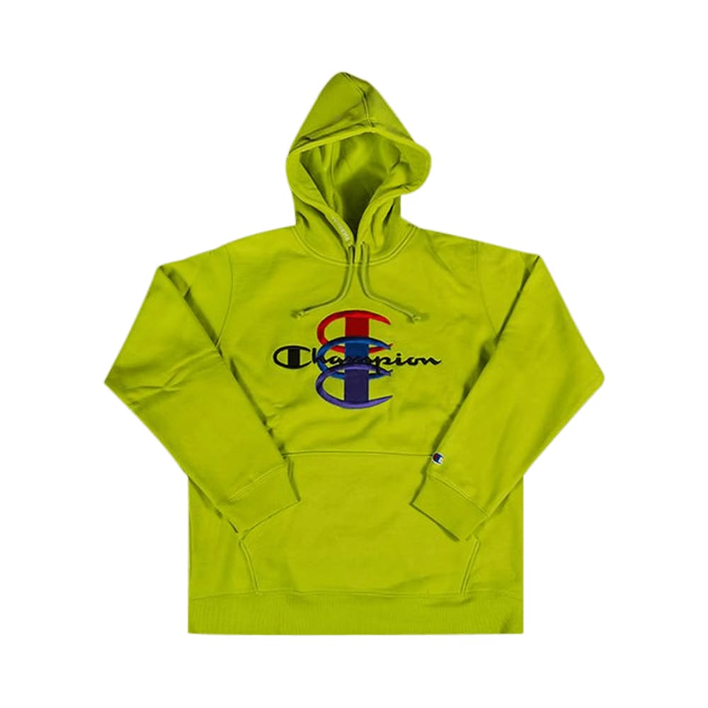Supreme x Champion Stacked C Hoodie Green