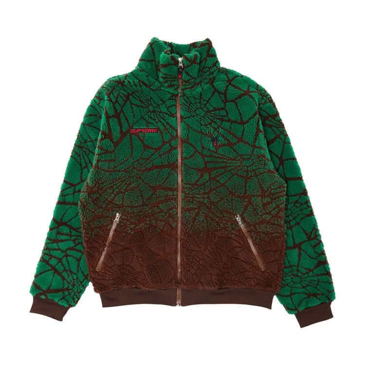 Supreme x Spyder Web Polar Fleece Jacket Brown