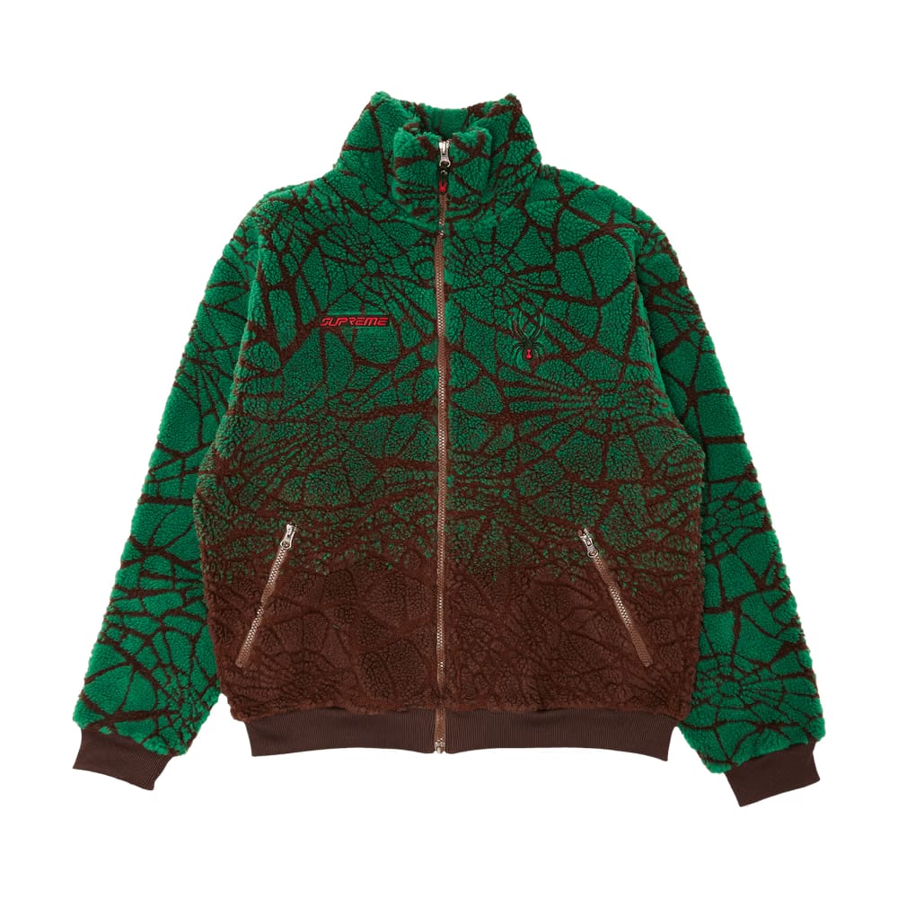 Supreme x Spyder Web Polar Fleece Jacket Brown