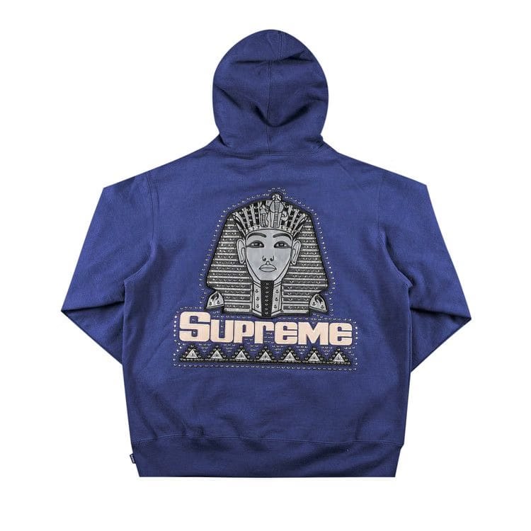 Supreme Pharaoh Studded Hoodie Washed Navy