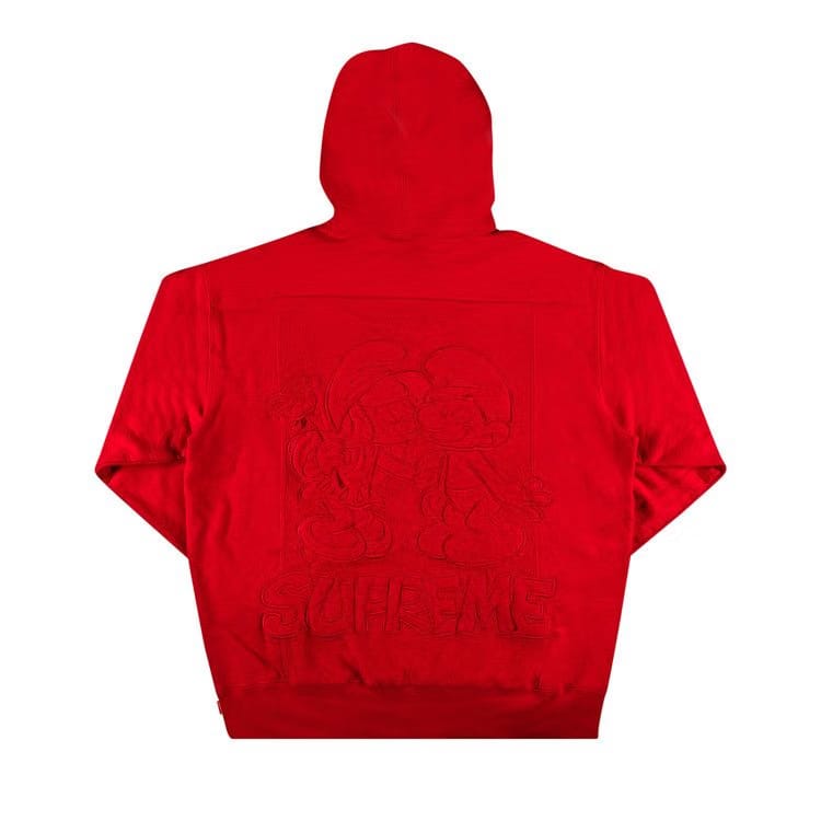 Supreme x Smurfs Hoodie Red