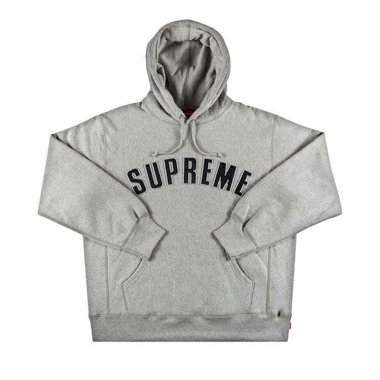 Supreme Pearl Logo Hoodie Heather Grey