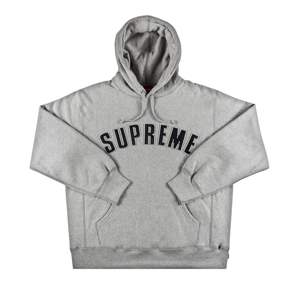 Supreme Pearl Logo Hoodie Heather Grey