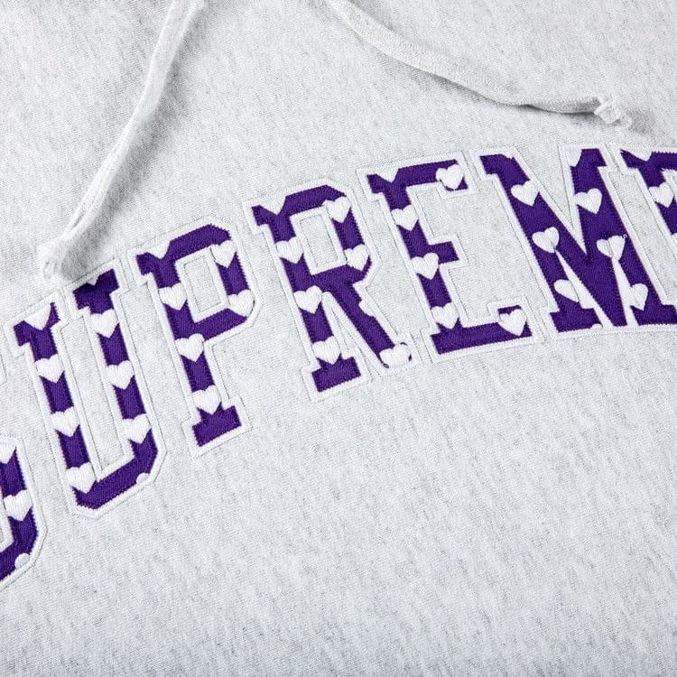 Supreme Hearts Arc Hoodie Ash Grey