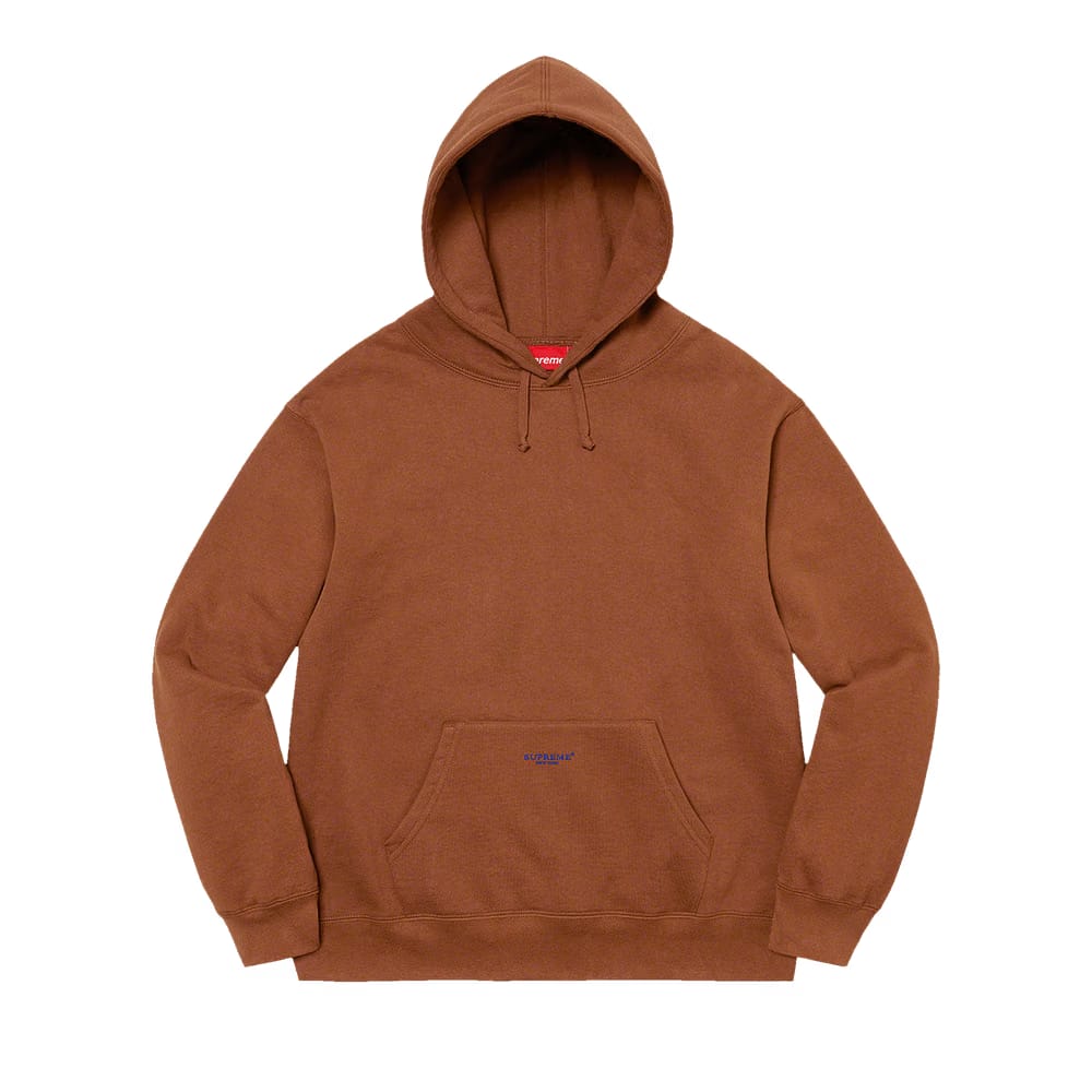 Supreme Micro Logo Hoodie Brown