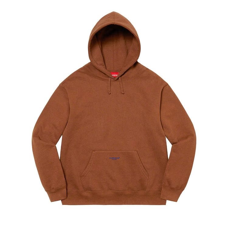Supreme Micro Logo Hoodie Brown