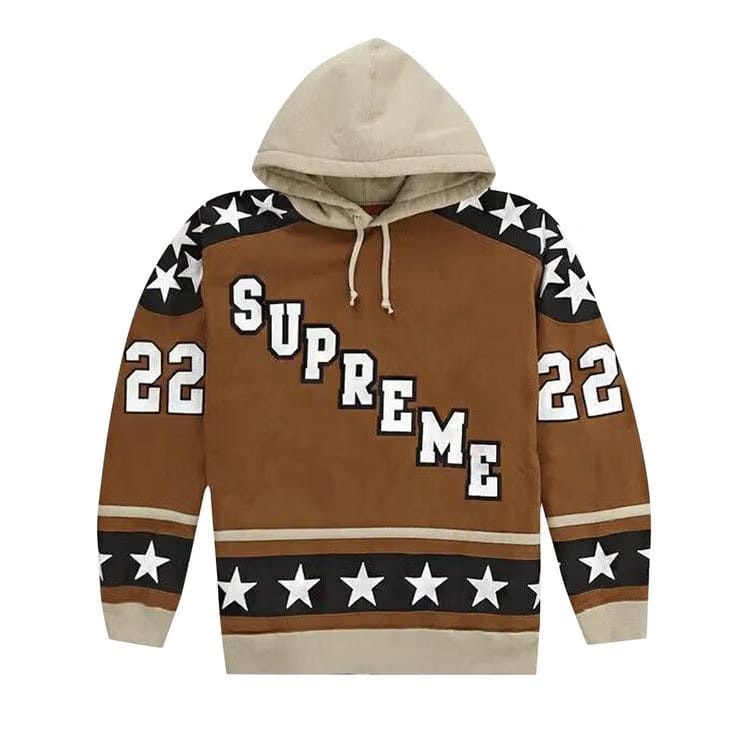 Supreme Hockey Hoodie Brown