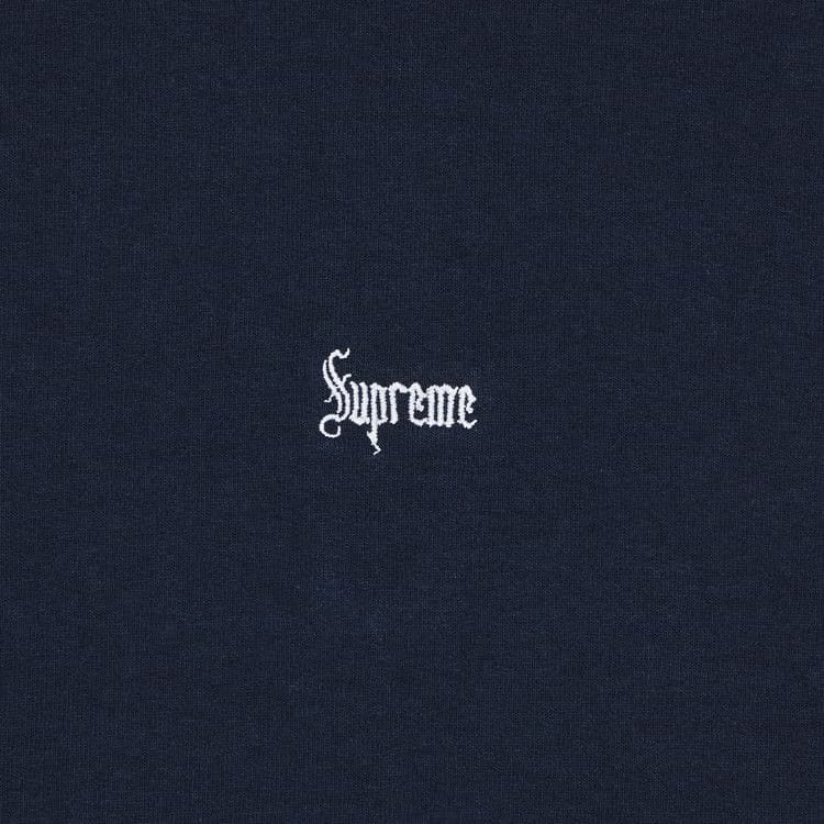 Supreme Micro Logo Hoodie Navy