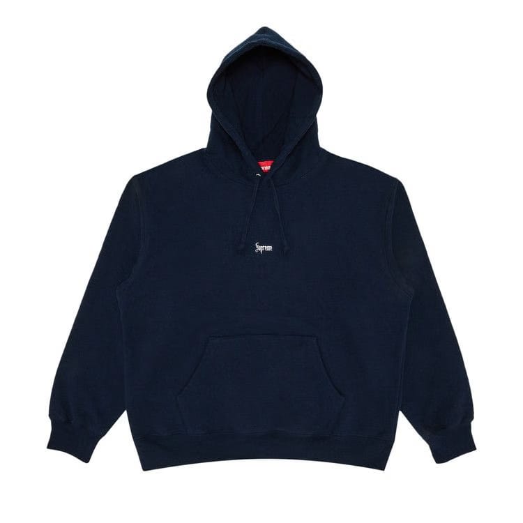 Supreme Micro Logo Hoodie Navy