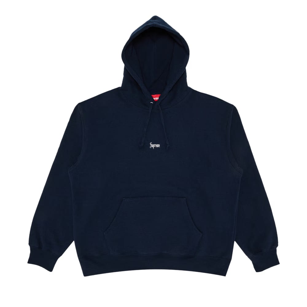 Supreme Micro Logo Hoodie Navy