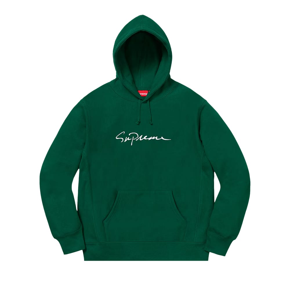 Supreme Classic Script Hoodie Dark Green