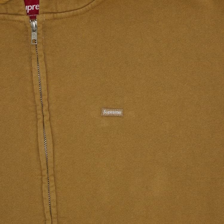 Supreme Overdyed Small Box Zip Up Hoodie Sand
