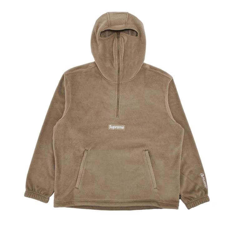 Supreme Polartec Facemask Half Zip Hoodie Taupe