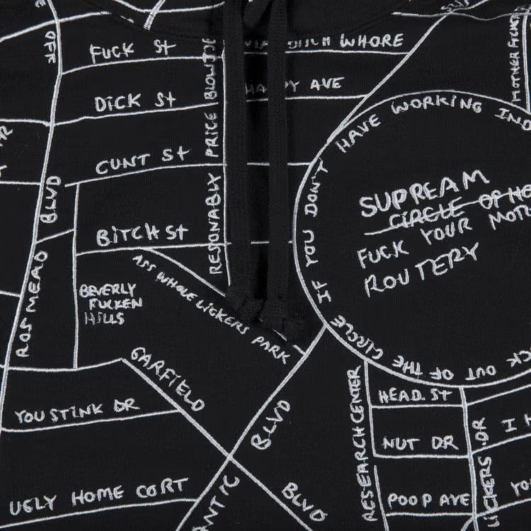 Supreme Gonz Embroidered Map Hoodie Black
