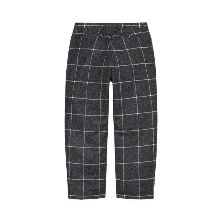 Supreme Windowpane Wool Trouser Black