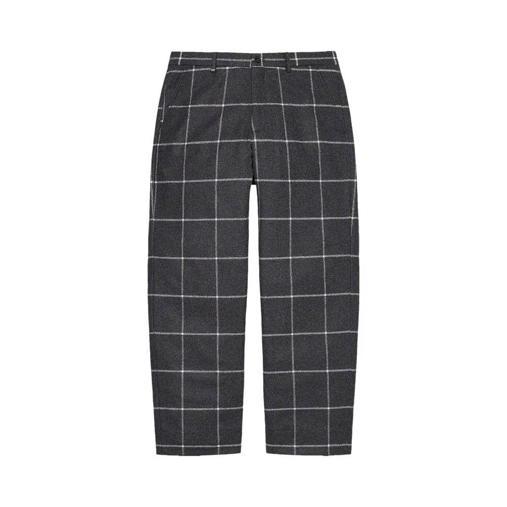 Supreme Windowpane Wool Trouser Black