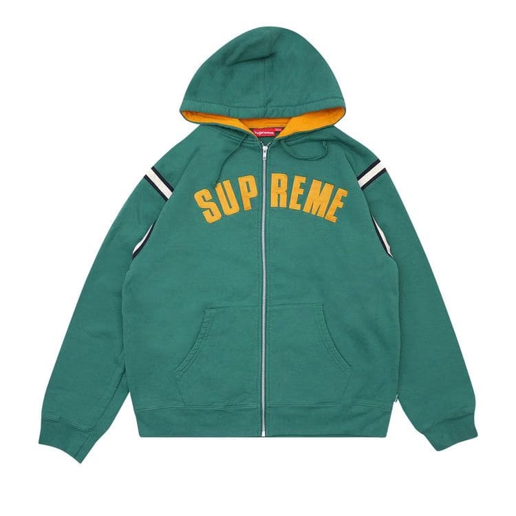 Supreme Jet Sleeve Zip Up Hoodie Light Pine