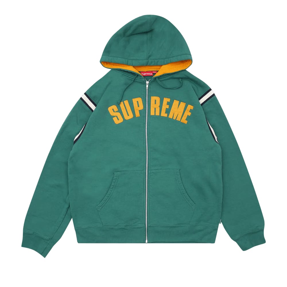 Supreme Jet Sleeve Zip Up Hoodie Light Pine