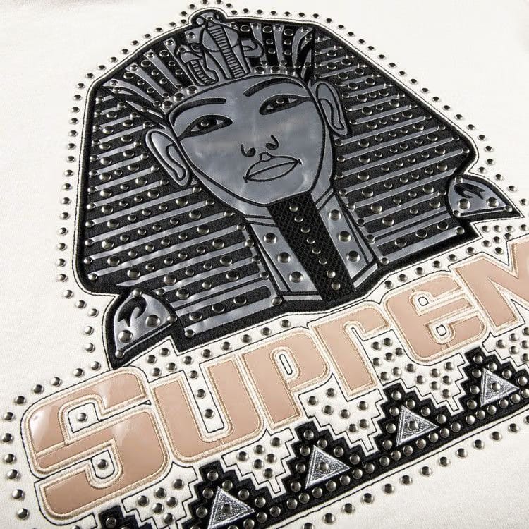Supreme Pharaoh Studded Hoodie Natural