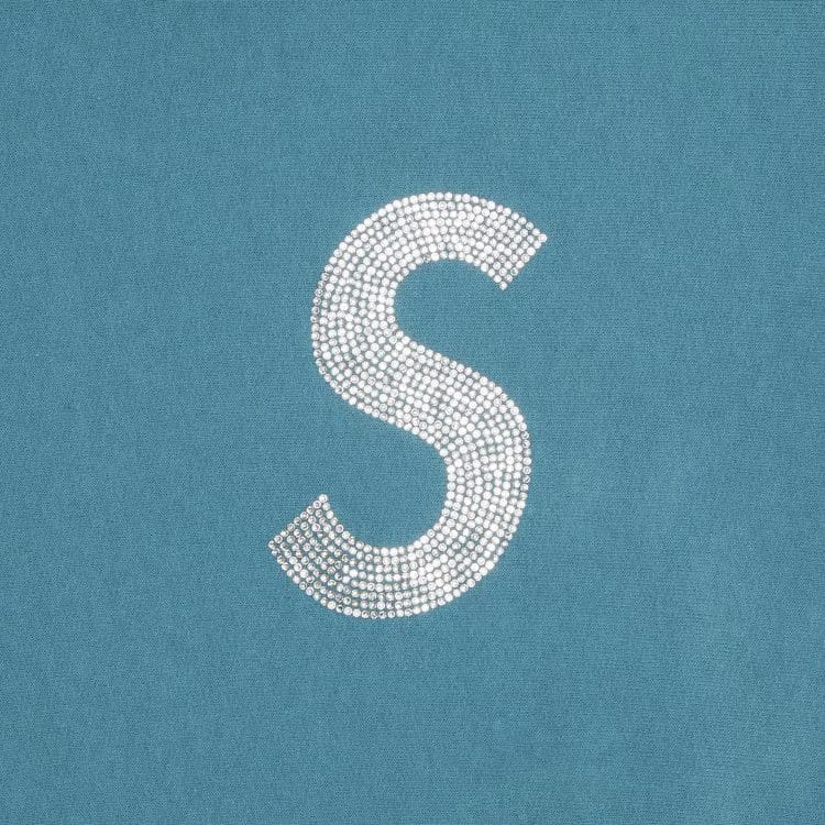 Supreme x Swarovski S Logo Hoodie Light Aqua