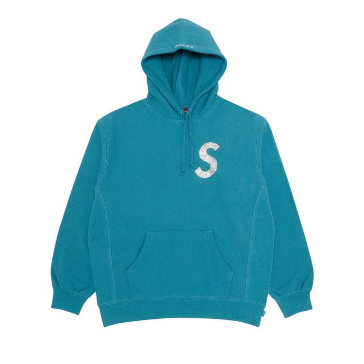 Supreme x Swarovski S Logo Hoodie Light Aqua