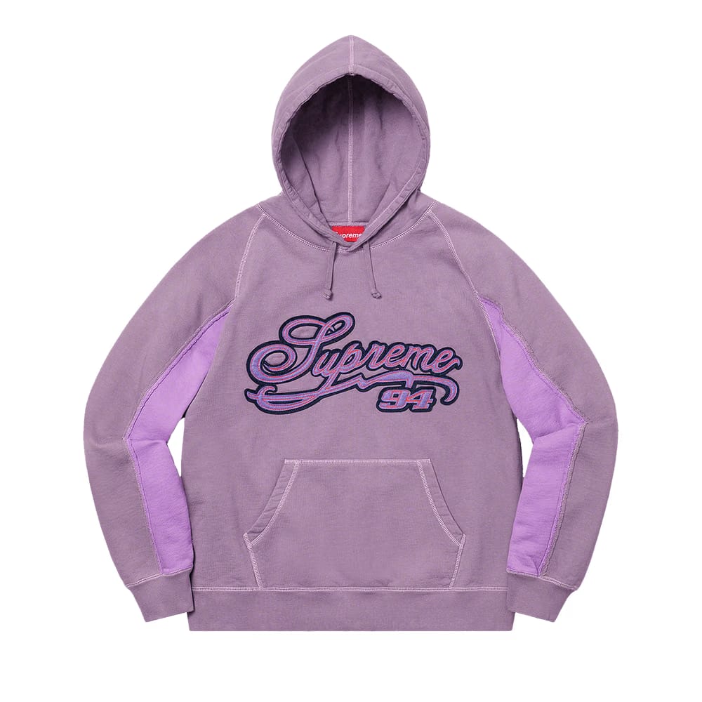 Supreme Paneled Script Hoodie Dusty Purple