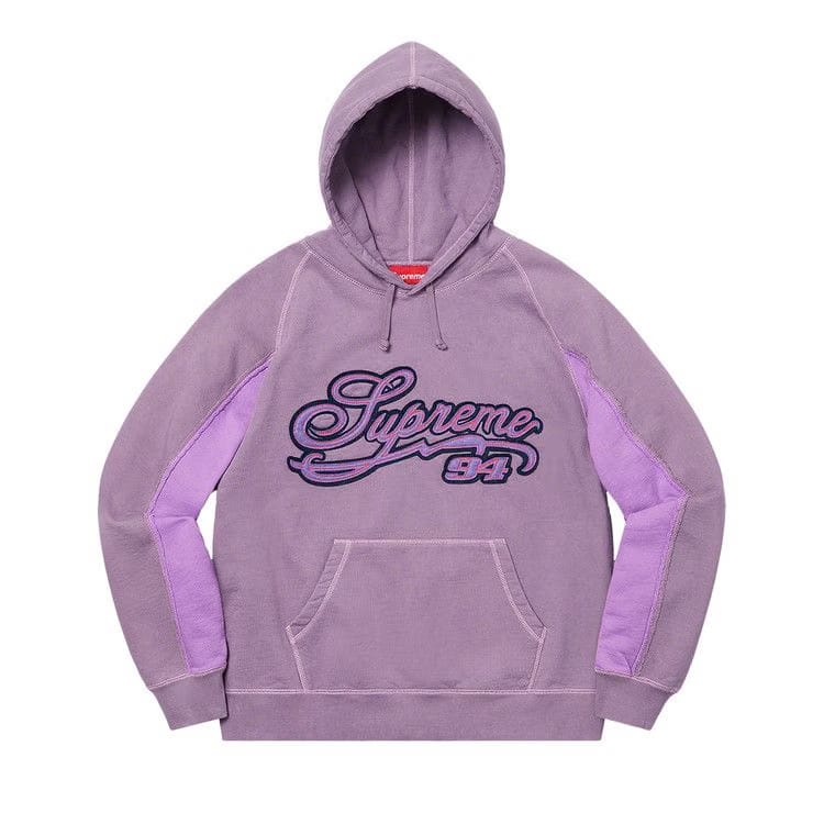 Supreme Paneled Script Hoodie Dusty Purple