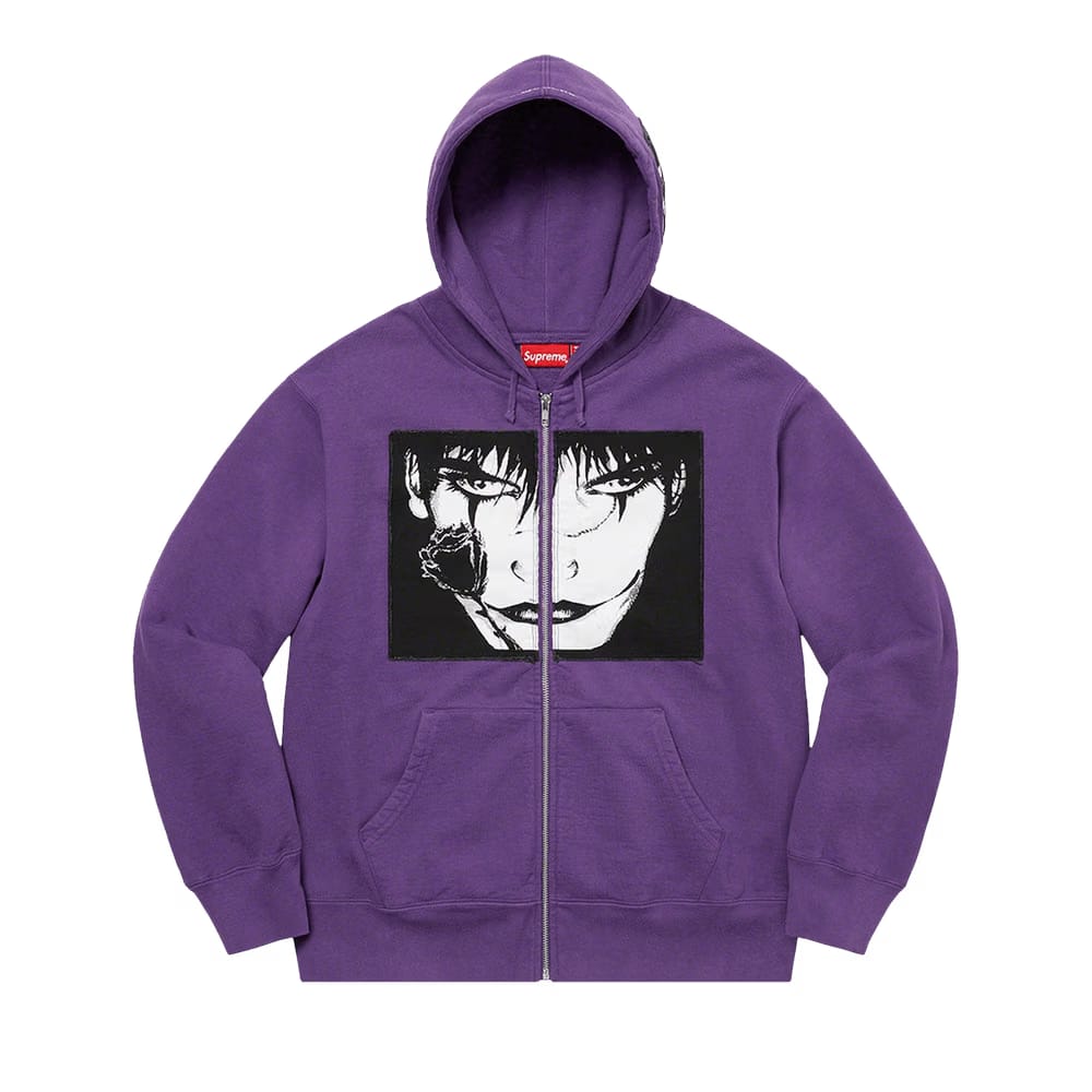 Supreme x The Crow Zip Up Hoodie Dusty Purple