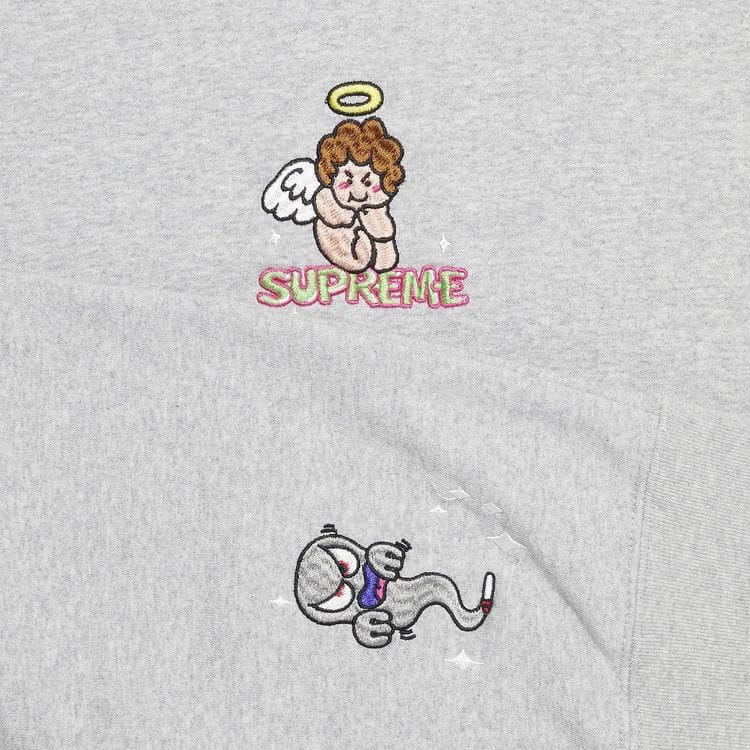 Supreme Angel Hoodie Heather Grey