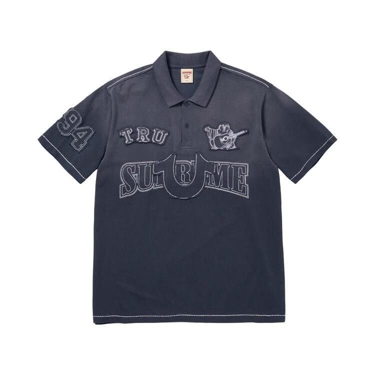 Supreme x True Religion Appliqué Polo Navy