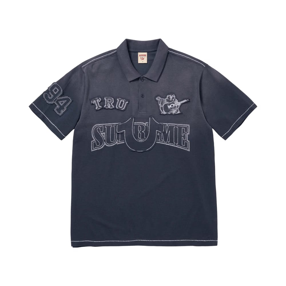 Supreme x True Religion Appliqué Polo Navy