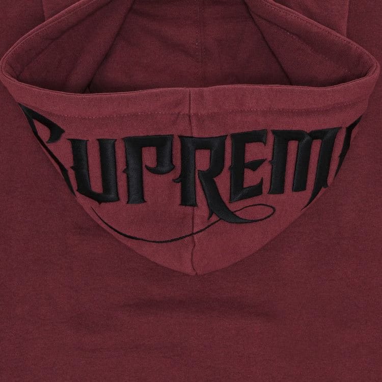 Supreme Mister Cartoon Zip Up Hoodie Plum