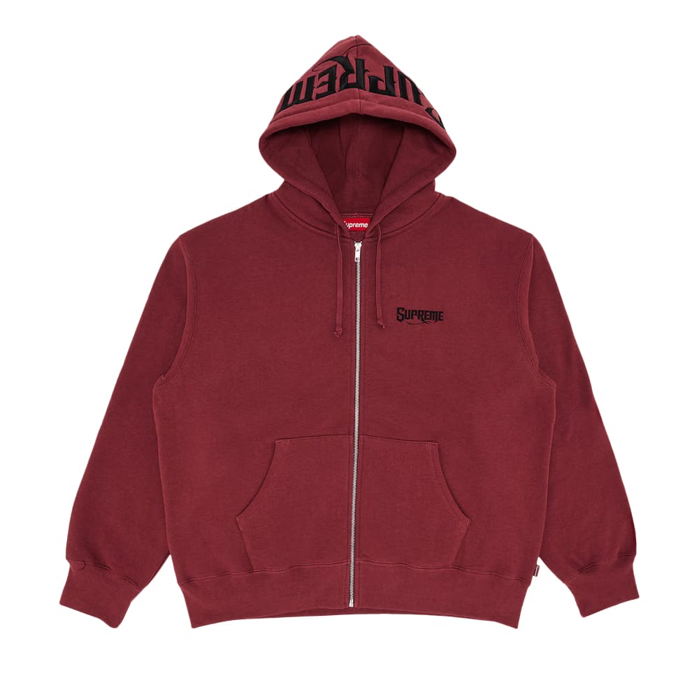 Supreme Mister Cartoon Zip Up Hoodie Plum