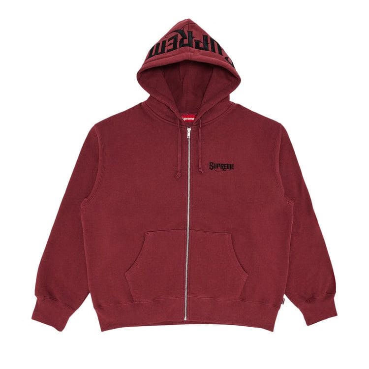 Supreme Mister Cartoon Zip Up Hoodie Plum