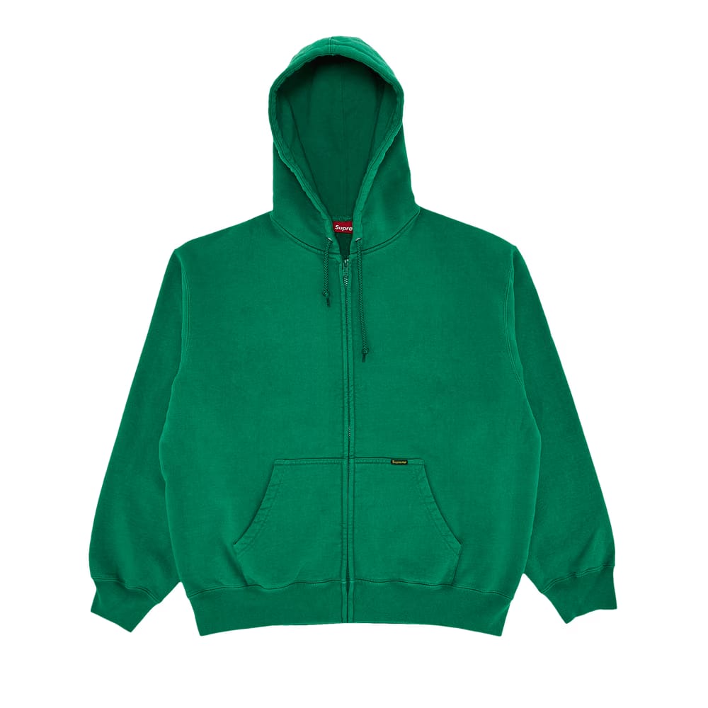 Supreme Work Zip Up Hoodie Green
