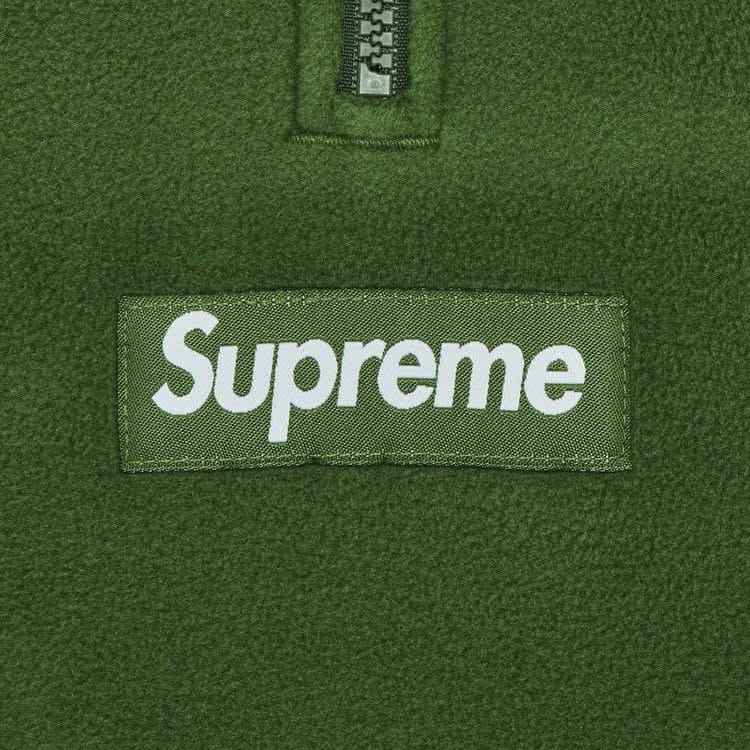 Supreme Polartec Facemask Half Zip Hoodie Green