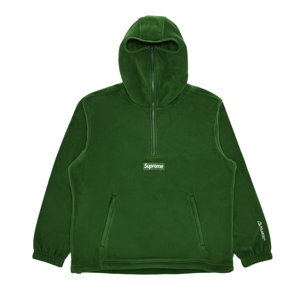 Supreme Polartec Facemask Half Zip Hoodie Green