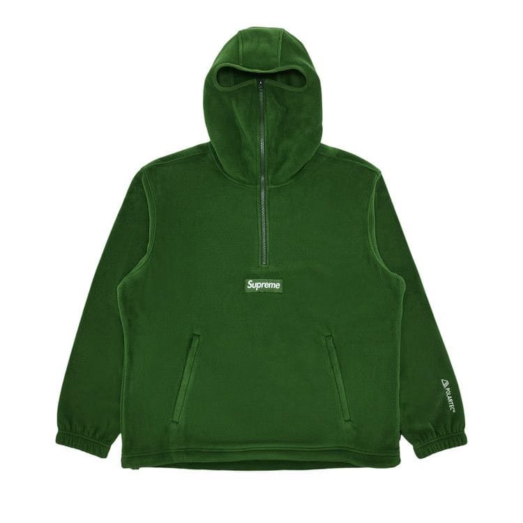Supreme Polartec Facemask Half Zip Hoodie Green