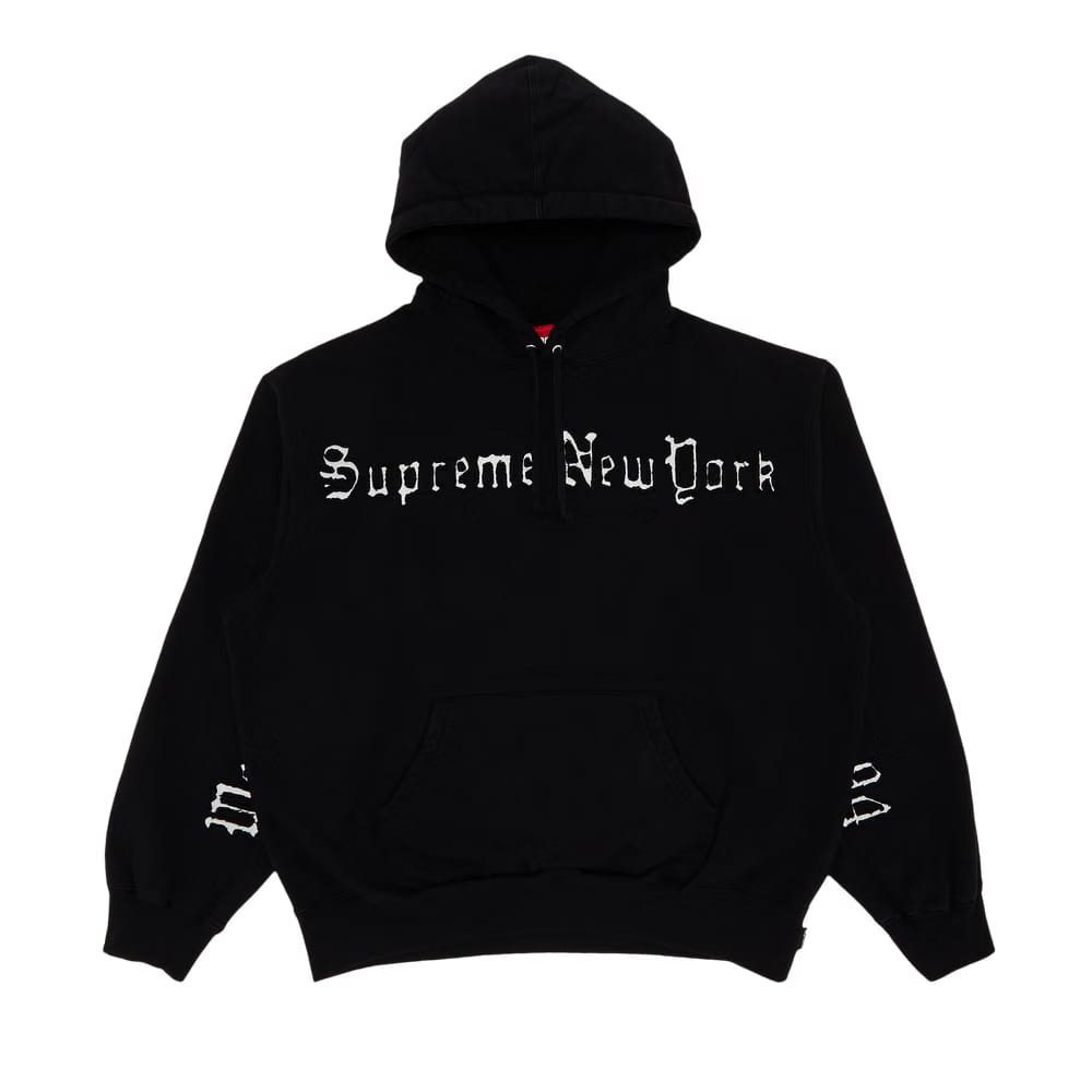 Supreme Contrast Cutout Hoodie Black