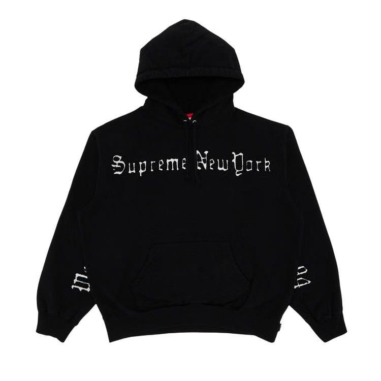 Supreme Contrast Cutout Hoodie Black